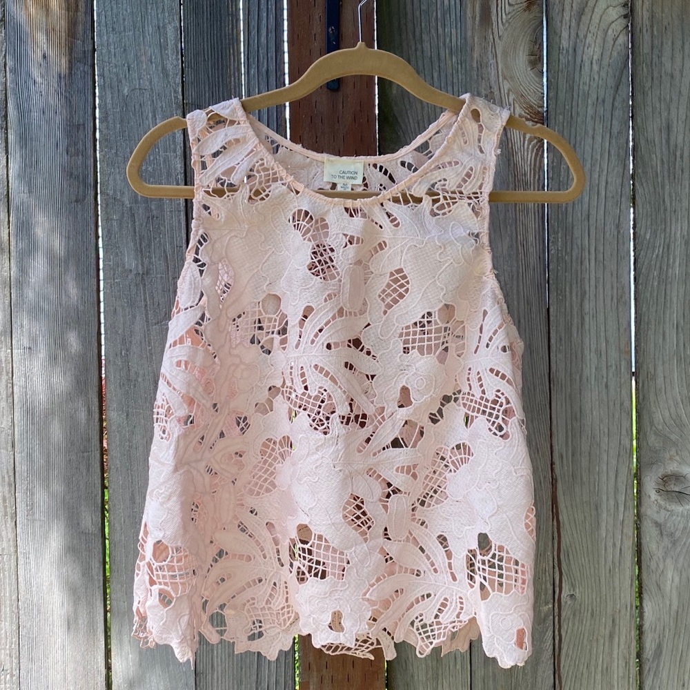 Light Pink Caution to the Wind Sleeveless Top
